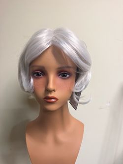 Silver synthetic hair wig new #221