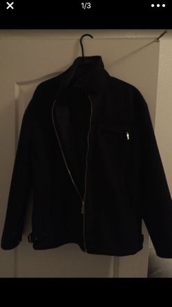 Drill suede jacket wool lined