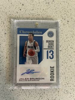 2018-2019 Panini Chronicles Jalen Brunson Rookie card autographed 2/75