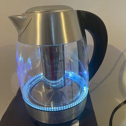 Chefman Electric Glass Kettle, Fast Boiling W/ LED Lights, Auto Shutoff & Boil