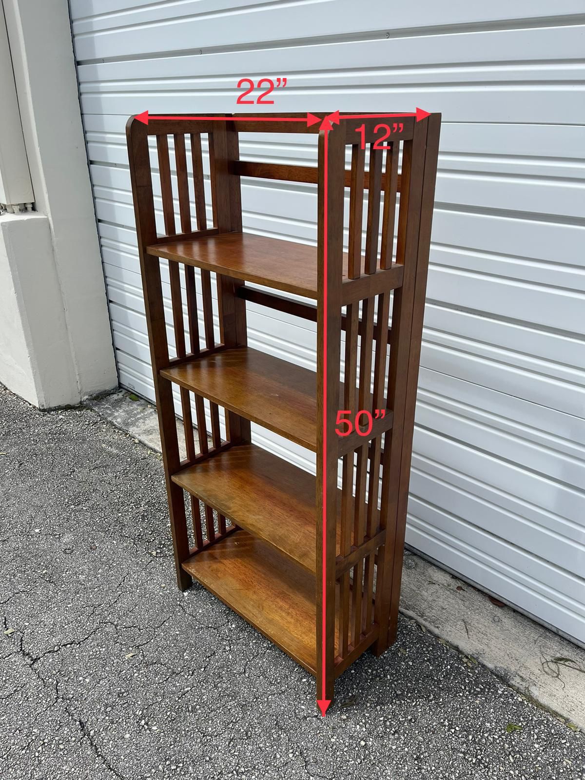 WOODEN BOOKSHELF WITH 4 SHELVES - delivery is negotiable