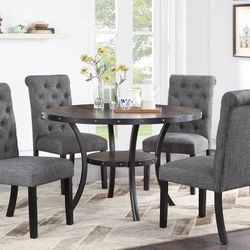 5 PCS Foligno Collection Round Dining table set. Free Delivery 🚚 