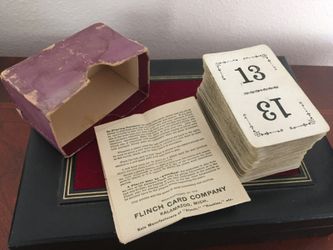 Antique flinch card game