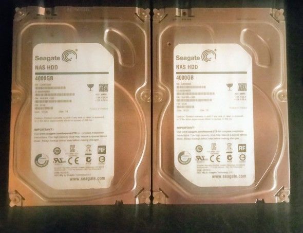Two 4 TB Internal Hard Drives