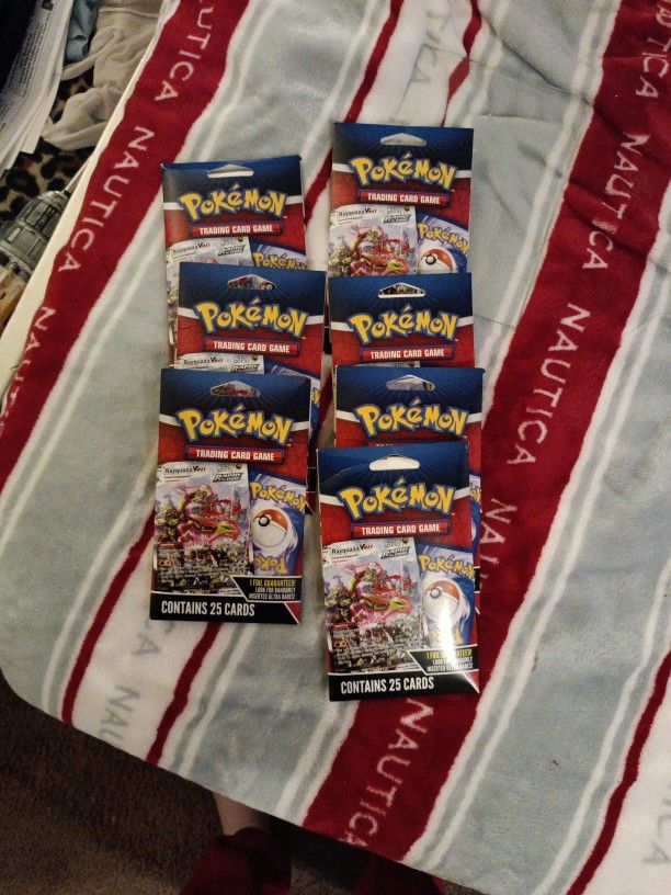 Pokemon Cards 7 Packs Of 25