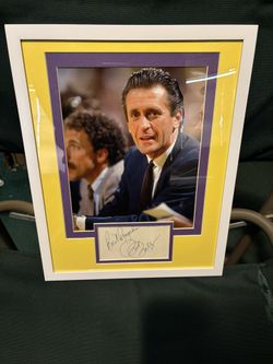 Pat Riley Authentic Signed Frame, Lakers