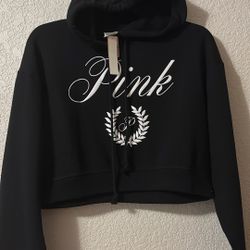 Pink Black Hoodie Size XS