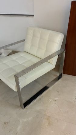 Big chair white leather
