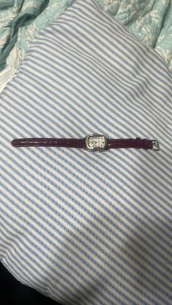women’s leather dark purple watch