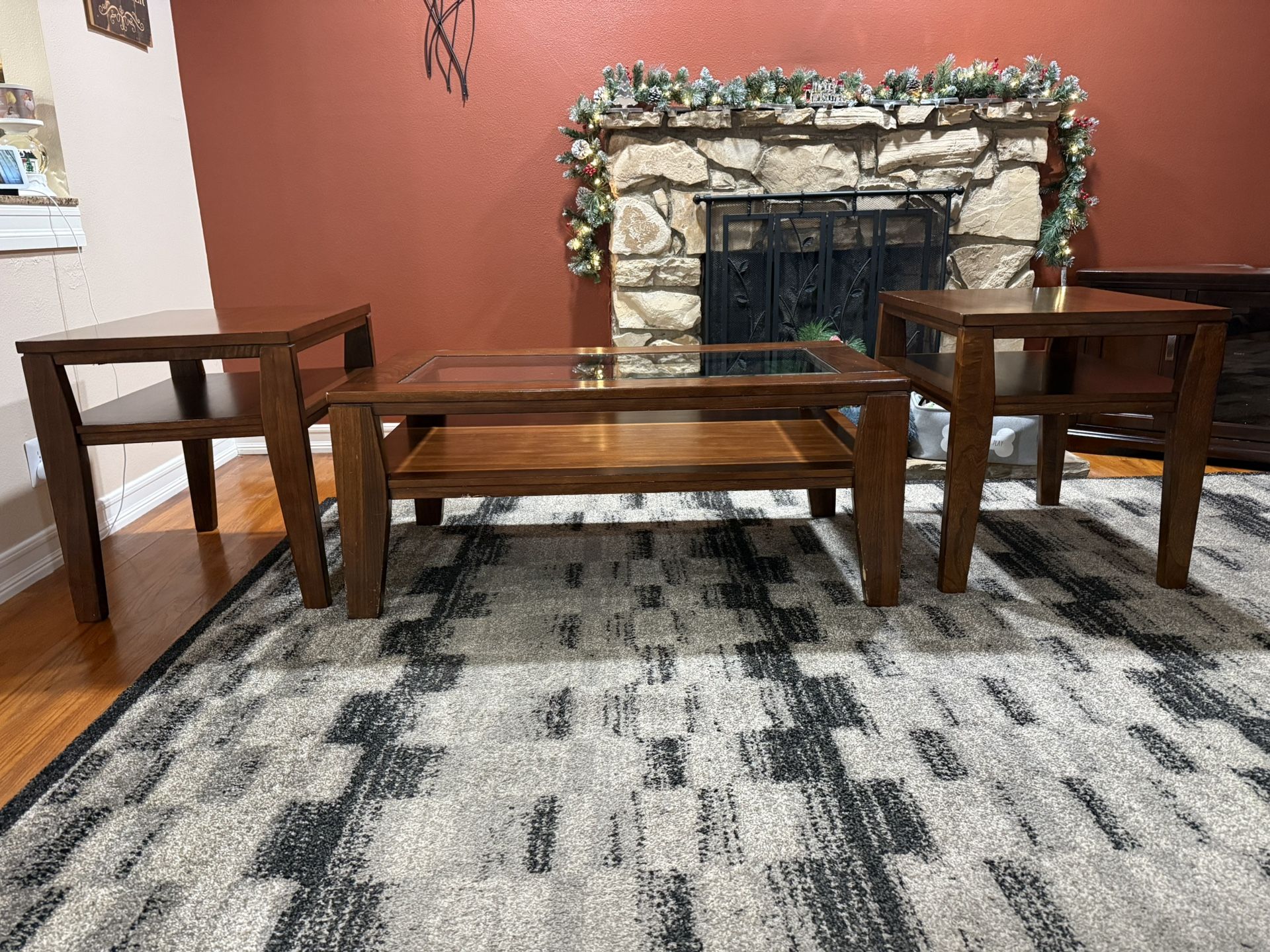 Coffee table and 2 end table set