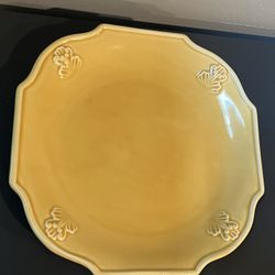 Country French rich golden yellow serving platter plate