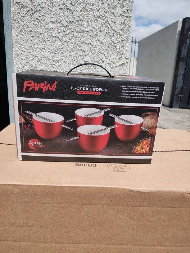 4 Piece Ceramic 15 Oz Rice Bowls