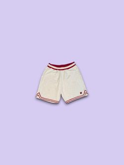 UNDEFEATED Men’s Large Gray Red Athletic Sweat Shorts Basketball Drawstring