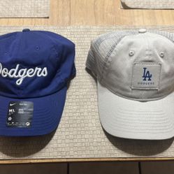 LA Dodgers Hat Bundle – Nike Club Cap + Square Stitch Mesh Trucker (2 Hats)
