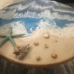 Ocean Epoxy End Table