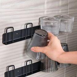 4pcs 360 °Rotation Utility Hooks,Under Cabinet Kitchen Hooks,Storage Shelf rv Must Haves,Nail Free Adhesive Kitchen Utensils Hanging Hooks for Kitchen