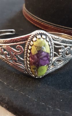 STS 925 Sterling Silver Bracelet Cuff- Located in Shelton