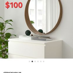 Ikea Stockholm Mirror 31.5inch Diameter
