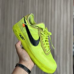 Nike Off White Air Force 1 Volt Size 12 Men’s Shoe Sneaker 