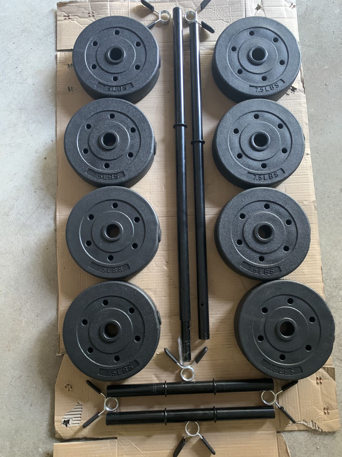 Cap Adjustable Alternating Barbell (Up to 70lbs total) and Dumbbell (Up to 30lbs each) Set 1” Plates
