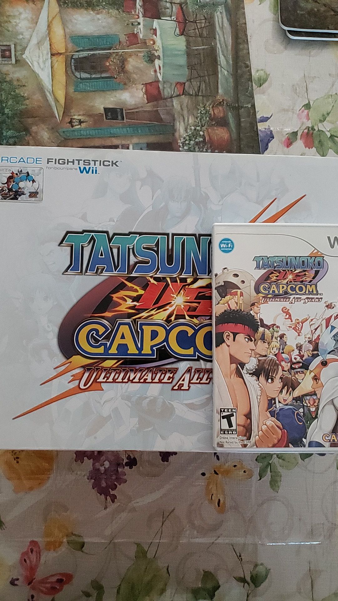 Tatsunoko Vs Capcom Ultimate Allstars Wii game and official arcade stick bundle