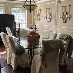 Full Dining Set Table & 6 Chairs