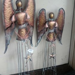 Brand new tall 🌟 Angel's brass and rustic tones metal Very detailed high quality