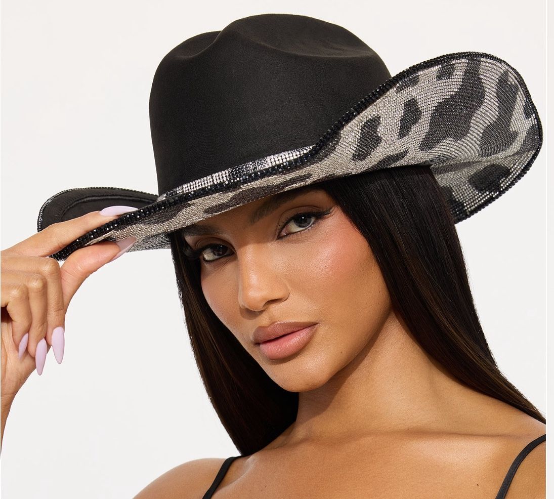 Black and Silver Cowgirl Hat