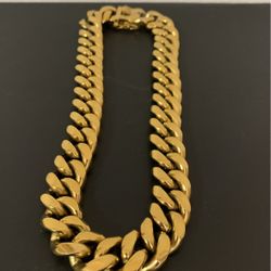 Gold Cuban Chain Choker 