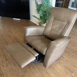 Brown Tan Leather Recliner Chair