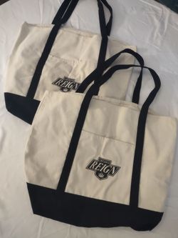 Brand new Ontario Reign canvas totes of two