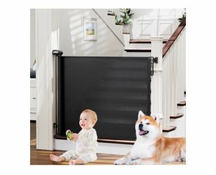 Retractable Baby, Child & Dog Gates, Extends to 54" Wide 34" Tall