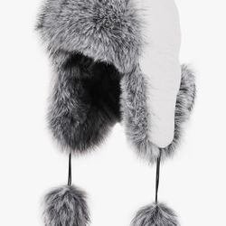 Women Faux Fur Trapper Hat with Pompoms Warm Classic Ear Flaps Fuzzy Bobble Cap Warm Outdoor Ski Snow Cap for Women and Men
