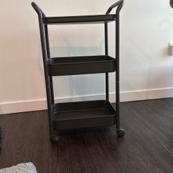 Muji  Steel Pipe Wheeled Rack Utility Cart - Dark Gray