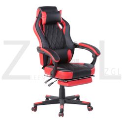 Open Box Homy Casa BURGUNDY RED Gaming Chair "25.2" W x 27.17" D" Ergonomic Office Seating