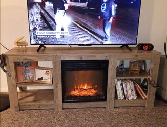 Farmhouse style tv stand w/fireplace