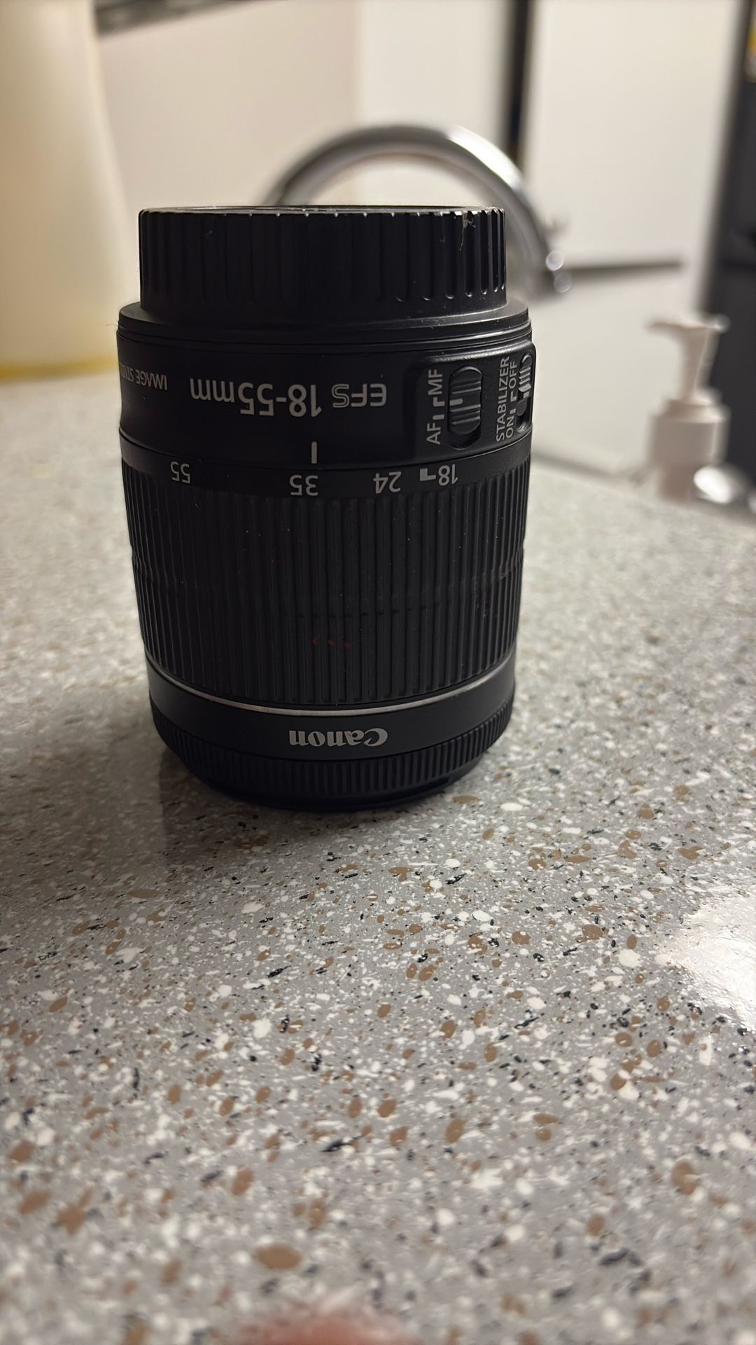 The Canon EF-S 18-55mm lens