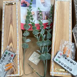 Artificial Eucalyptus Wall Planters with LED Lights