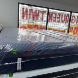 KING SIZE SEALY HYBRID “HIGH POINT” SOFT MATTRESS & BOX SPRINGS BED SET