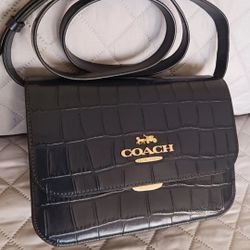 Coach Brynn Flap Crossbody Leather Midnight