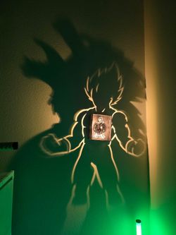 3D Printed Anime Warrior Shadow Wall Lamp – Custom Available