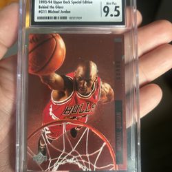 1993-94 Upper Deck Special Edition Michael Jordan Behind The Glass G11 Red Foil RARE!! CSG 9.5 Mint 