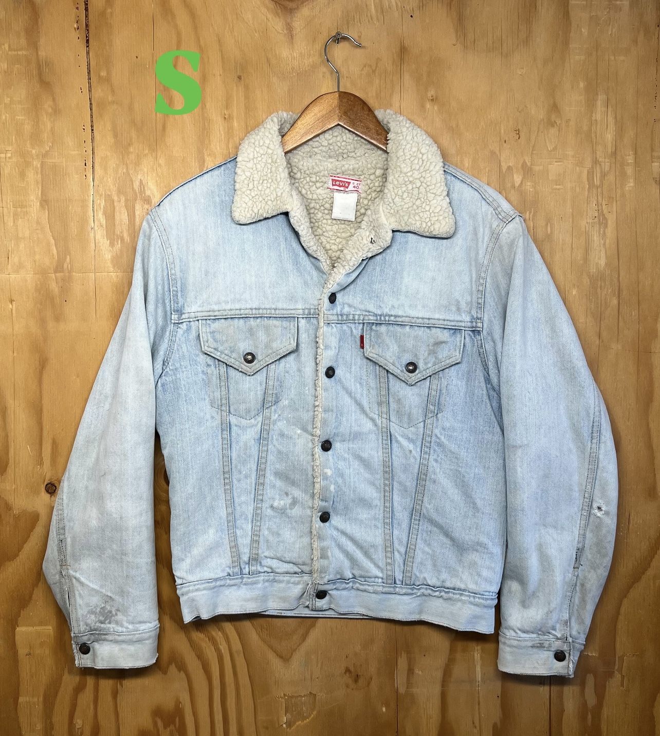 1990 Levi’s Distressed Sherpa Denim Jacket