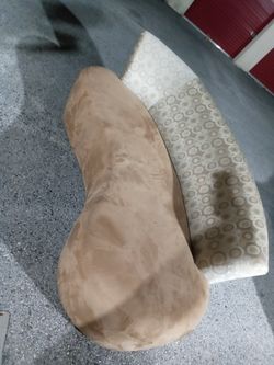 Sofa with matching barrel chair