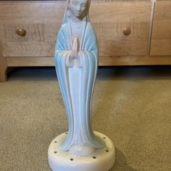 12.5" VINTAGE VIRGIN MARY MADONNA CERAMIC STATUE FIGURE