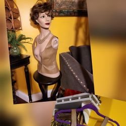 Genuine Leather Corset Top. Size S