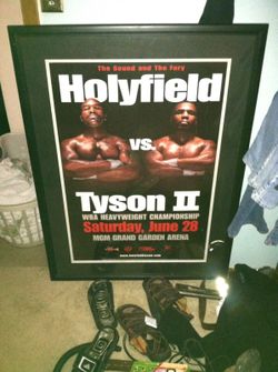 Tyson vs Holyfield 2 original poster in very nice frame