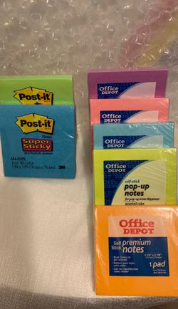 Office Depot Post-It & Post -It - 7 Pieces all for 5.00 Size XL