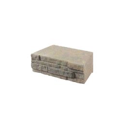Ledge wall 12 in. x 4 in. x 7 in. Charcoal/Tan Concrete Retaining Wall Block
