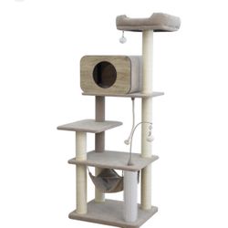 60” Cat Tree, 6 Levels And1 Condo. 